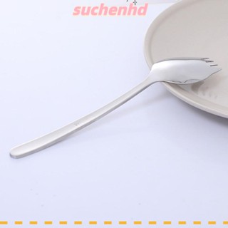 Suchenhd ช้อนกินปลา สเตนเลส ทนทาน พร้อมส้อม สําหรับบ้าน