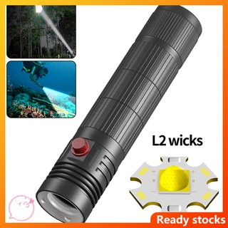 Hiussngha L2 ไฟฉายดําน้ํา 400-500 Lumens Light IPX8 กันน้ํา ควบคุมด้วยแม่เหล็ก