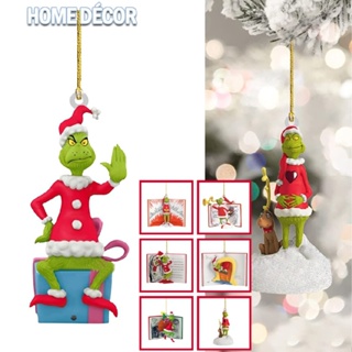 Christmas Grinch Book Tree Decoration Hanging Ornaments Acrylic Pendant Gift