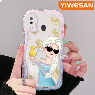 เคสโทรศัพท์มือถือ ซิลิโคนนุ่ม ใส กันกระแทก ลายการ์ตูนเอลซ่าน่ารัก สีครีม สําหรับ Samsung galaxy A30 A20 A31 A32 M10s