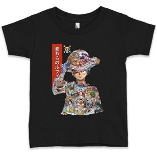 Partyprintstore เสื้อยืด ลายการ์ตูนอนิเมะ One Piece Luffy V1 9 สําหรับเด็กผู้ชาย