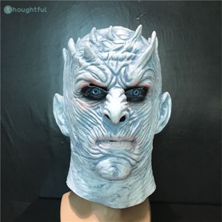 Game Of Thrones คอสเพลย์ Ghost Night&amp;#39;s King หน้ากากหมวกฮาโลวีน Terror Ghost House Props Latex หน้ากาก Masquerade Party Performance Props หน้ากาก TH