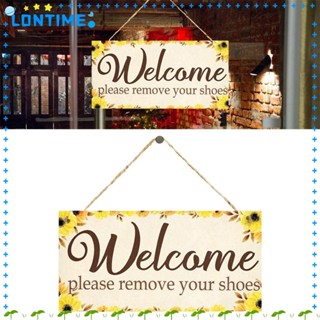 Lontime ป้ายไม้ Welcome สําหรับติดประตูโรงแรม