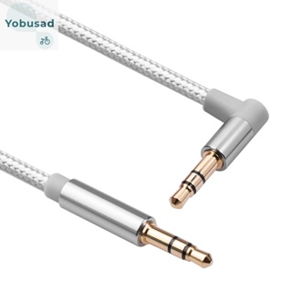 [Yobusad.th] Av01s สายเคเบิลแจ็คเสียง ตัวผู้ เป็นตัวผู้ Aux 3.5 มม. สําหรับหูฟังรถยนต์ PC