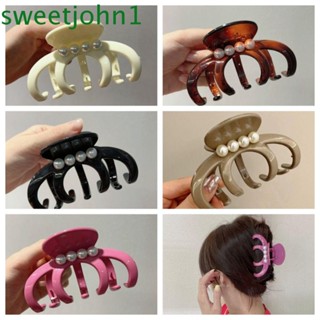 Sweetjohn กิ๊บติดผมหางม้า ขนาดใหญ่ สีพื้น สไตล์เกาหลี