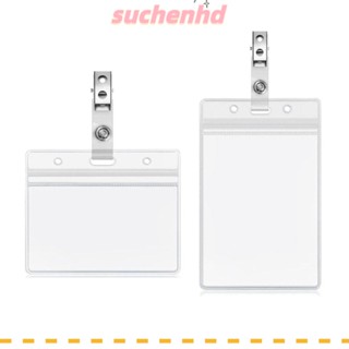 Suchenhd ที่ใส่นามบัตร PVC ใส กันน้ํา อเนกประสงค์ สําหรับเด็กผู้หญิง ผู้ชาย