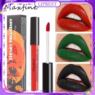 ♕ Maxfine Halloween Lip Glaze Matte Velvet Smooth Moisturizing Lipstick Facial Body Painting Makeup Easy To Color Long Lasting Lip Makeup 6 แบบ UPBEST