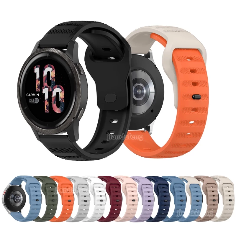ซิลิโคนกีฬาสายคล้องคอสายคล้องคอสําหรับ Garmin Venu 4 3 2 plus Vivomove 3 Garmin Vivoactive 6 5 4 เปลี่ยนสายนาฬิกา