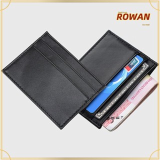 Rowans กระเป๋าใส่บัตร หนัง PU ขนาดเล็ก อเนกประสงค์ กันน้ํา สีพื้น