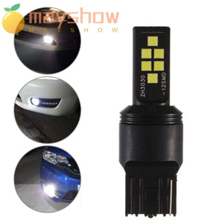 Mayshow หลอดไฟตัดหมอก Led T20 7440 สีขาว สําหรับรถยนต์