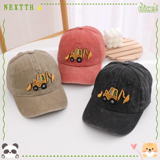 Nextth หมวกเบสบอล ป้องกันรังสียูวี ปักลายการ์ตูน สไตล์เรโทร ปรับได้ สําหรับเด็ก