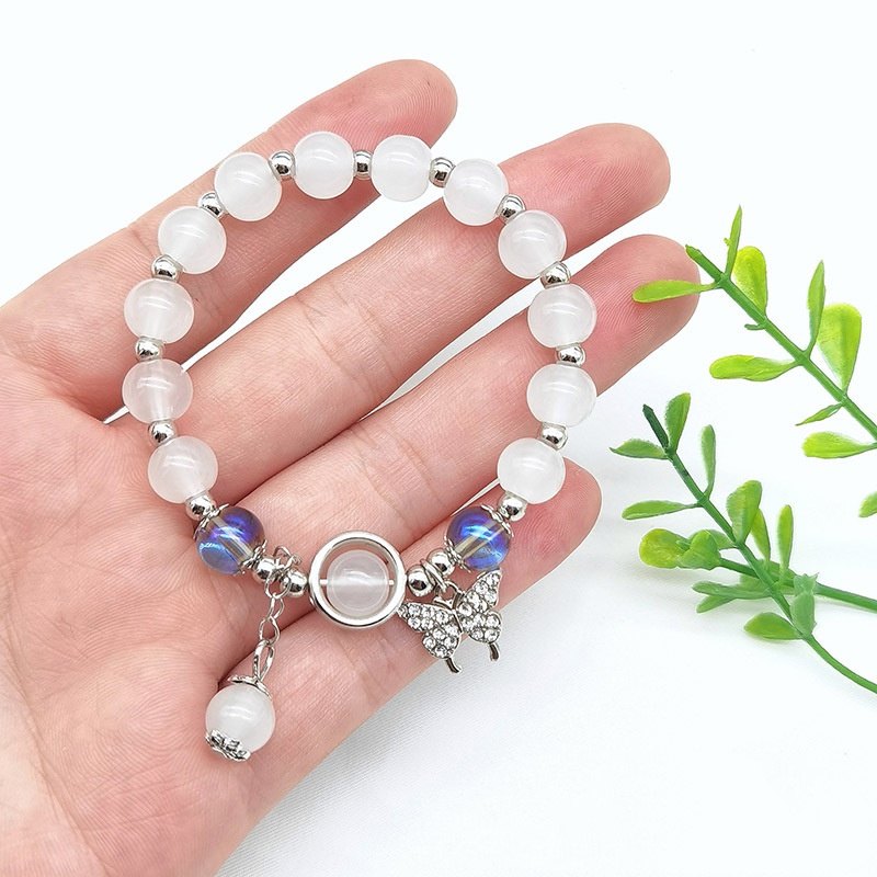 เครื่องประดับ สร้อยข้อมือ ลูกปัด จี้ผีเสื้อ สามารถปรับได้ เหมาะกับของขวัญ สไตล์เกาหลี โบฮีเมียน แฟชั่นสําหรับผู้หญิง Y2K