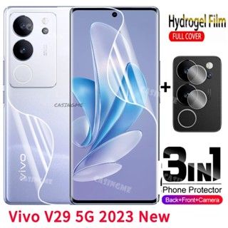 Vivo V29 5G ฟิล์มไฮโดรเจล ไม่ใช่กระจกนิรภัย ด้านหน้า และด้านหลัง ป้องกันเต็มรูปแบบ สําหรับ Vivo V29 29V V 29 VivoV29 Pro 5G 2023