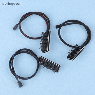 [springeven] สายเคเบิลอะแดปเตอร์แยกพัดลมระบายความร้อน CPU 1 เป็น 4 Pins TX4 PWM