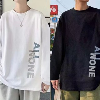 เสื้อยืดลําลอง แขนยาว คอกลม พิมพ์ลาย สไตล์ญี่ปุ่น แฟชั่นยอดนิยม สําหรับผู้ชาย และผู้หญิง【M-5XL】