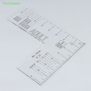 (Plusflower) ใหม่ ไม้บรรทัดอะคริลิค รูปโลโก้หน้าอกซ้าย สําหรับผู้ใหญ่