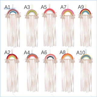 Va ที่แขวนกิ๊บติดผม แบบติดผนัง ประดับโบว์ สีรุ้ง สไตล์เกาหลี