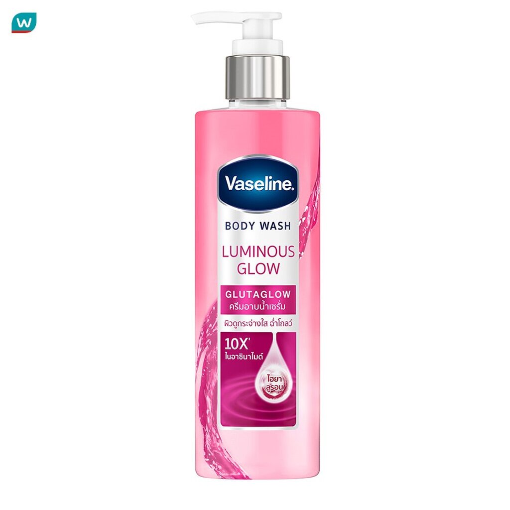 Vaseline วาสลีน บอดี้ วอช ลูมินัส โกลว์ กลูต้าโกลว์ 425 มล. ผิวดูกระจ่างใส ฉ่ำโกลว์