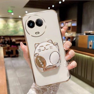 พร้อมส่ง เคสโทรศัพท์มือถือนิ่ม ปิดด้านหลัง ลายแมวน่ารัก หรูหรา คุณภาพสูง สําหรับ Realme 11 11X C51 NFC 4G 5G 2023 11 C51 NFC 4G