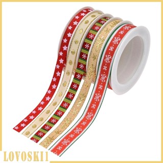 [Lovoski1] ริบบิ้นธีมคริสต์มาส 5.5Yds สําหรับห่อของขวัญ DIY