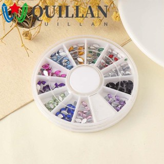 Quillan หินอัญมณี เพชร 3D สําหรับตกแต่งเล็บ