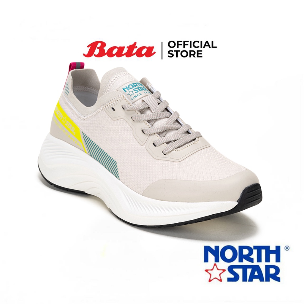 Bata บาจา by North Star รองเท้าผ้าใบแบบผูกเชือก สำหรับผู้หญิง สีเบจ รหัส 5208073 สีขาว รหัส 5201073
