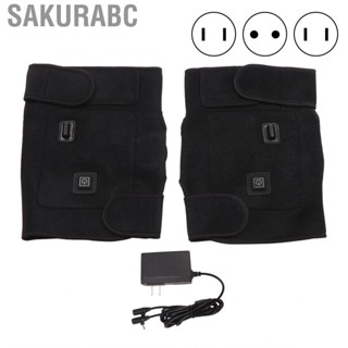 Sakurabc Heated Knee Brace 3 Temperature Gears Promote Circulation Heating Wrap Pad with Pocket  Device