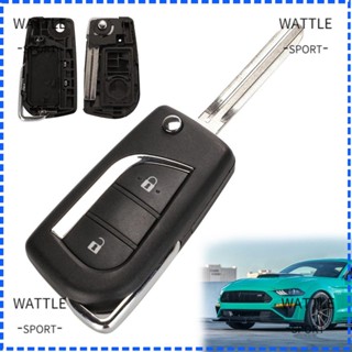 Wattle รีโมตกุญแจรถยนต์ พับได้ 2 3 4BTN ไม่มีชิป แบบเปลี่ยน สําหรับ Toyota Levin Camry Reiz Highlander Corolla Toy48 Toy43