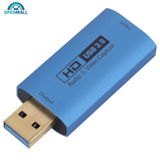 Openmall กล้องบันทึกวิดีโอ 4K USB 3.0 HDMI สําหรับ PS4 XBOX J6P2