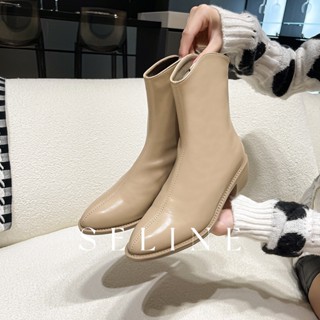 SELINE  แฟชั่นรองเท้า บูท รองเท้าบูทยาว ไซส์ใหญ่ รองเท้า boots สบาย รุ่นใหม่ Unique พิเศษ FSX2390HRJ 37Z230910