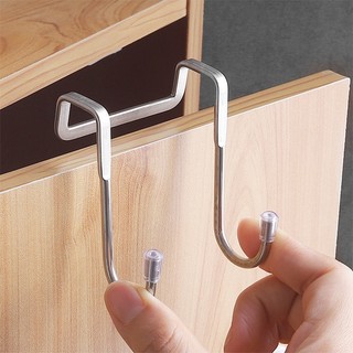 Móc treo đồ cài cửa tủ 2 chấu Inox 304 hình chữ S 2 kích cỡ tiện dụng