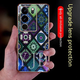 เคสโทรศัพท์มือถือ TPU ชุบไฟฟ้า กันกระแทก สไตล์จีน สําหรับ Vivo V29 Pro