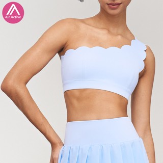 สปอร์ตบรา สายคล้องเดี่ยว รองรับการกระแทก สําหรับเล่นโยคะ กีฬ…