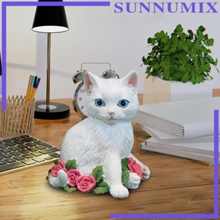 [Sunnimix] ฟิกเกอร์เรซิ่น รูปปั้นแมว สําหรับตกแต่งบ้าน ห้องนั่งเล่น