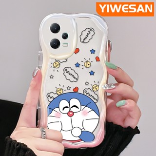 เคสโทรศัพท์มือถือ ซิลิโคนนิ่ม ใส กันกระแทก ลายการ์ตูนโดราเอมอน สีครีม สําหรับ Xiaomi Redmi Note 12 Pro Plus Note 12 Pro Speed 5G Poco X5 Pro 5G