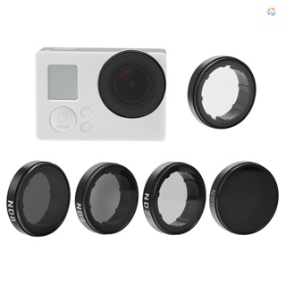 {Fsth} Andoer Round Lens Filters Kit Set(ND2/ND4/ND8/ND16/UV) Protector Protective Glass Replacement for  Hero4/3+/3