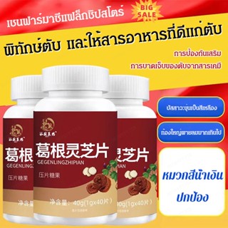 【ปกป้องตับและลดไขมัน】เม็ดเห็ดหลินจือรากคุดสุ