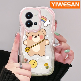 เคสโทรศัพท์มือถือ ซิลิโคนนิ่ม ใส กันกระแทก ลายการ์ตูนหมีน่ารัก แบบสร้างสรรค์ สําหรับ vivo รุ่น Y35 5G Y36 5G Y35