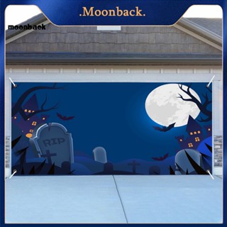 &lt;moonback&gt; ฉากหลังแขวนประตูโรงรถ ขนาดใหญ่ ใช้ง่าย สําหรับตกแต่งปาร์ตี้ฮาโลวีน