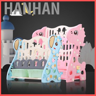 Hanhan Kids Book Rack Cartoon Shaped Plastic Organizer Display Storage Stand for Home School