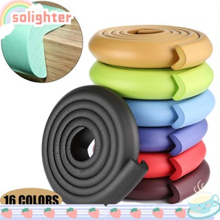 SOLIGHTER 2/5 Meter Guard Strip Kindergarten Baby Safety Table Edge Collision Cushion Foam Bumper Children Protection 16 Colors Home Desk Corner Protector/Multicolor