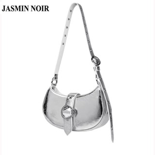 Jasmin NOIR กระเป๋าสะพายไหล่ กระเป๋าถือ แบบหนัง เรียบง่าย สําหรับสตรี