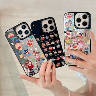 Casetifg เคสโทรศัพท์มือถือซิลิโคน TPU แข็ง กันกระแทก ลายการ์ตูนชินจังน่ารัก คุณภาพสูง พร้อมกล่อง สําหรับ iPhone 11 14 15 12 13 Pro Max