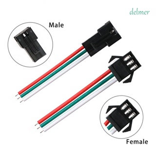 Delmer ขั้วต่อเชื่อมสายไฟ LED ตัวผู้ ตัวเมีย ตัวเมีย 2pin 3pin 4pin 5pin 6pin