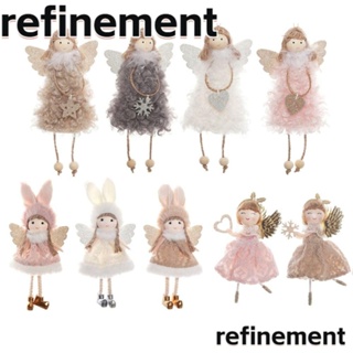 Refinement จี้ตุ๊กตามนุษย์หิมะ เทวดาคริสต์มาส สําหรับแขวนตกแต่งต้นคริสต์มาส