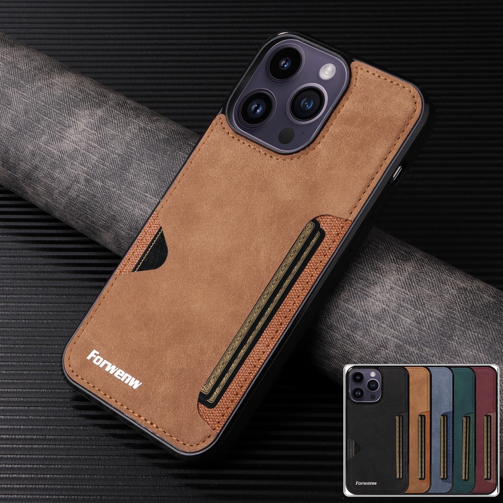 Card Holder Case สําหรับ iPhone 17 Pro Max 17 Air 17e 16 Pro Max 16 Plus 16e ปลอกหนัง