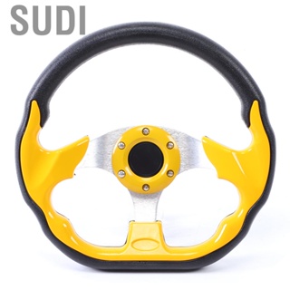 Sudi 320mm/12.5in Car Sport Steering Wheel with Horn Button Aluminum PVC Universal Accessory Auto Accessories