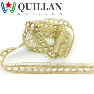 Quillan ริบบิ้นลูกไม้ สีทอง 1 หลา อุปกรณ์เสริม สําหรับคอสเพลย์ งานแต่งงาน ปาร์ตี้