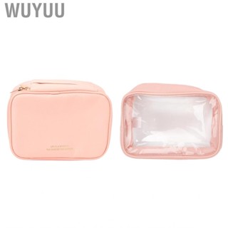 Wuyuu Makeup Storage Bag Set PU Leather  Travel Cosmetic 2pcs