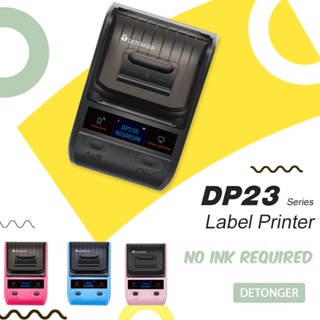 Detonger DP23S DP30S เครื่องพิมพ์ฉลากความร้อนไร้สาย บลูทูธ อเนกประสงค์ สําหรับ Android iOS